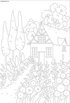 236x348 Farm Barn And Cows Coloring Pages Colouring Adult Detailed