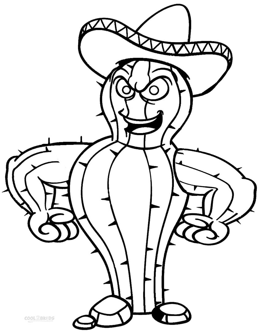 850x1083 Printable Cactus Coloring Pages For Kids
