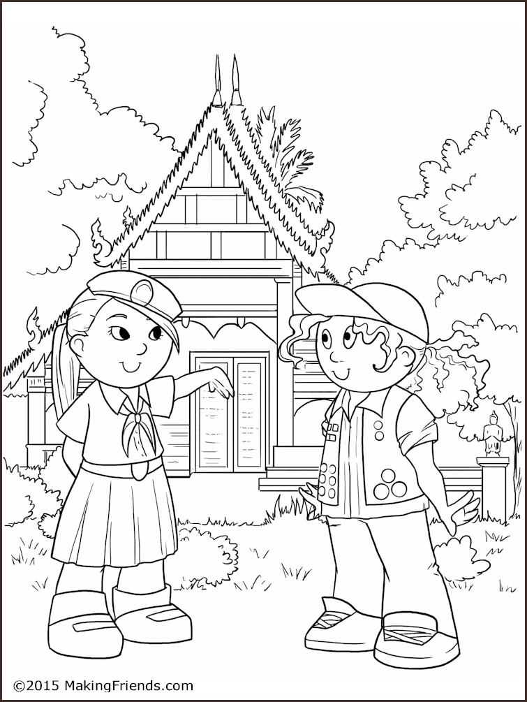 755x1005 Thailand Girl Guide Coloring Page Girl Guides, Free Printable