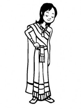 260x351 Childrens National Costumes, Traditional Dress, Kids Coloring