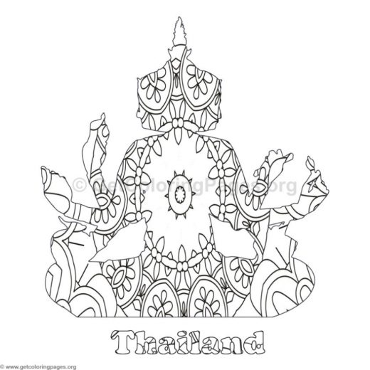 520x520 Thailand Landmark Coloring Pages