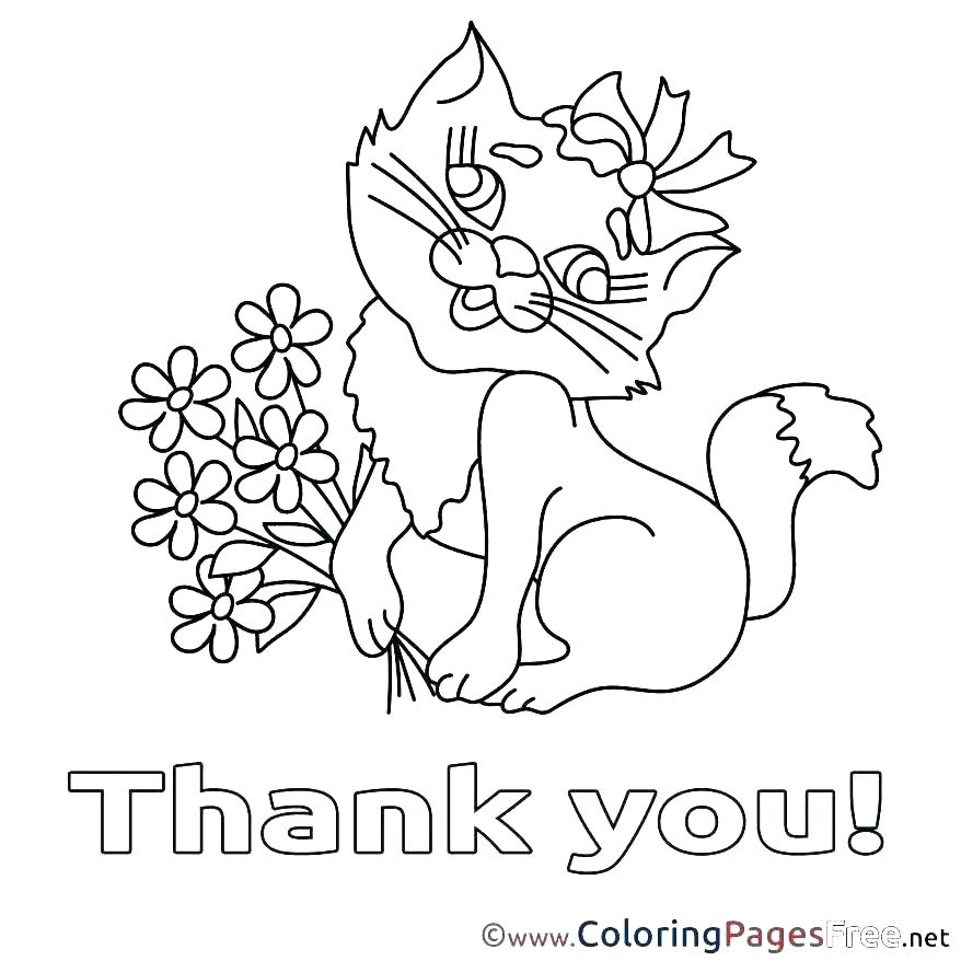 878x878 Thank You Cards Coloring Pages