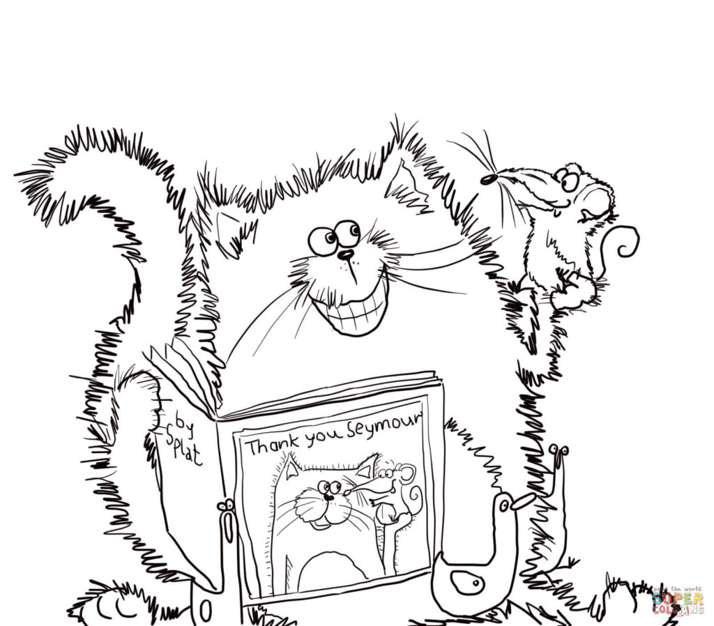 1024x898 Splat The Cat Says Thank You Coloring Page Free Printable