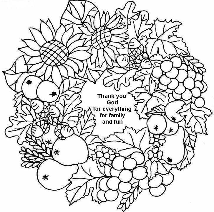 727x723 Adult Coloring Page Thanksgiving Thank You God Thank You God