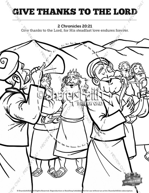 520x673 Chronicles Give Thanks To The Lord Sunday School Coloring