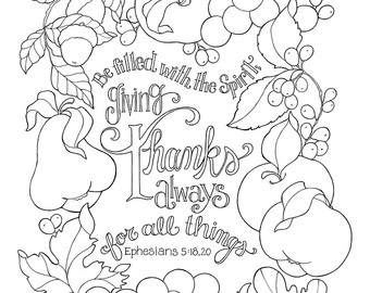 340x270 Autumn Coloring Page Etsy