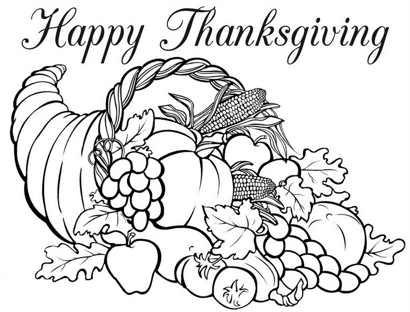 825x627 Thanksgiving Coloring Pages For Adults Color Bros