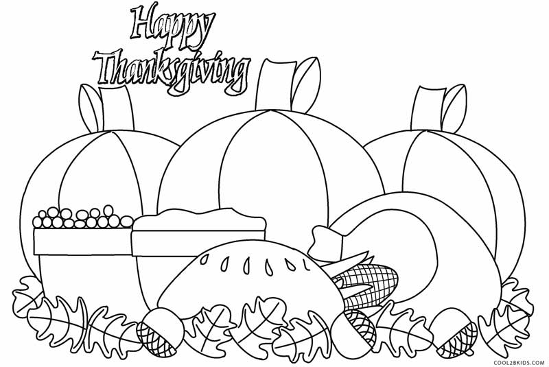 800x535 Printable Thanksgiving Coloring Pages For Kids
