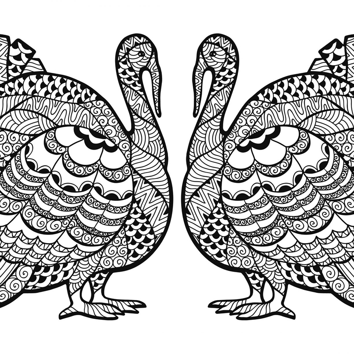 1224x1224 Printable Thanksgiving Coloring Pages Free Download Adult Day