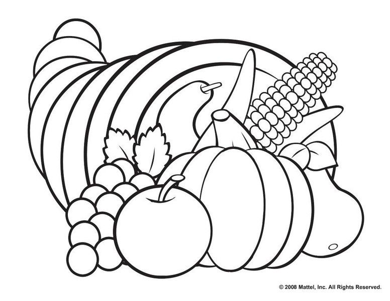 776x600 Thanksgiving Coloring Pages
