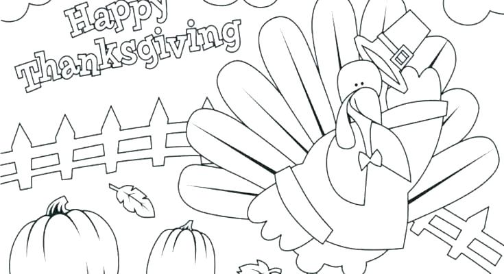 735x400 Thanksgiving Coloring Pages For Kids Printable