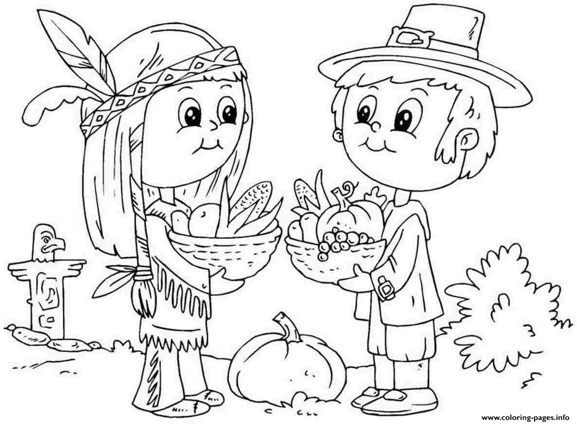 1186x872 Free Printable Thanksgiving Coloring Pages For Kids With Color