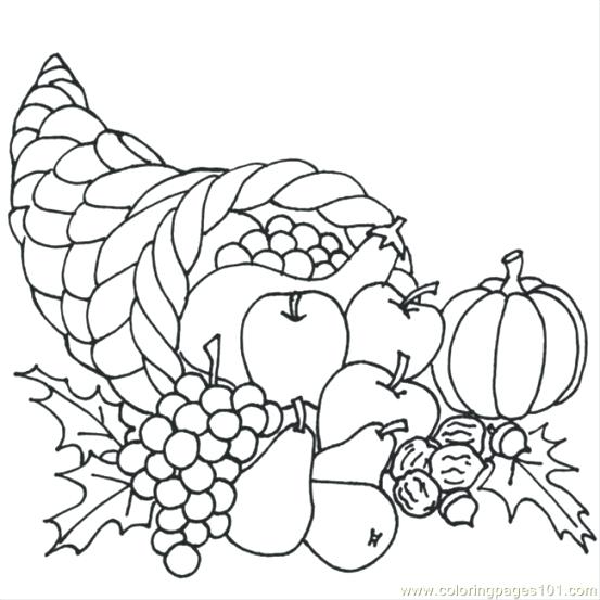 553x553 Thanksgiving Cornucopia Coloring Pages Coloring Page Free