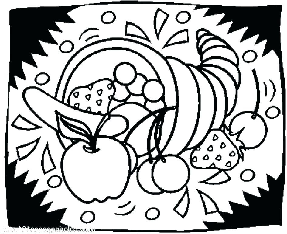 945x769 Thanksgiving Cornucopia Coloring Pages Cornucopia Coloring Page