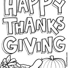 268x268 Coloring Page For Thanksgiving Archives