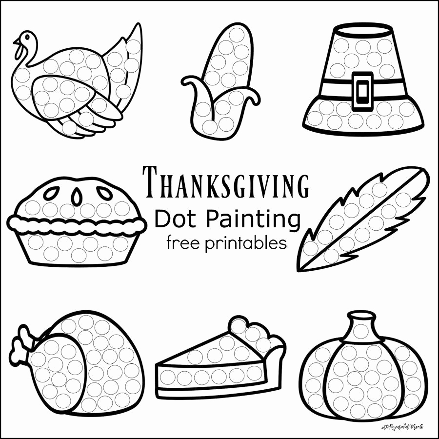 900x900 Dot To Dot Coloring Pages Best Of Thanksgiving Dot Painting Free