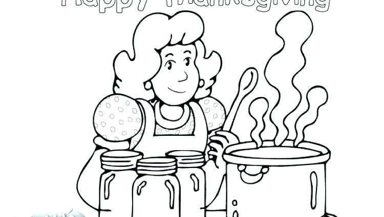 750x425 Turkey Dinner Coloring Page