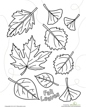301x377 Fall Leaves Coloring Pages Autumn Leaves Coloring Page Preschool