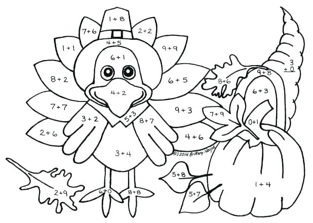 618x442 Thanksgiving Number Coloring Pages Hard Color