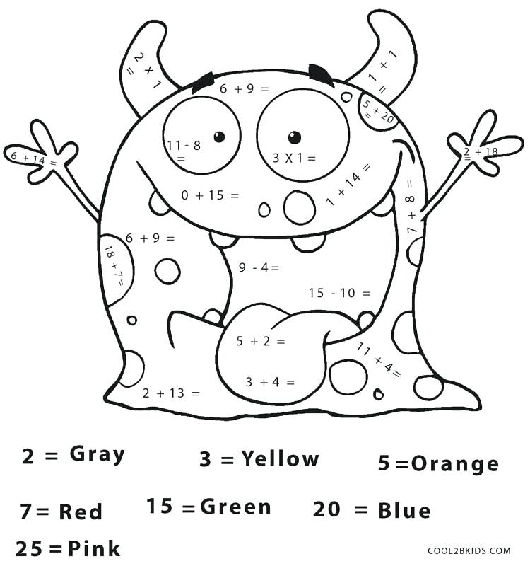 750x800 Printable Math Coloring Pages