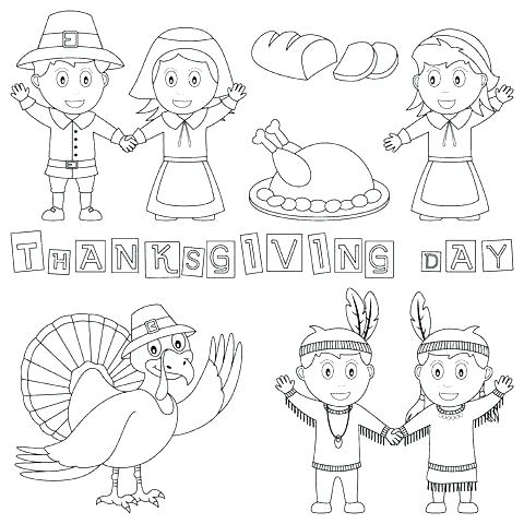 480x480 Pilgrims Coloring Page Pilgrim Color Pages Free Printable