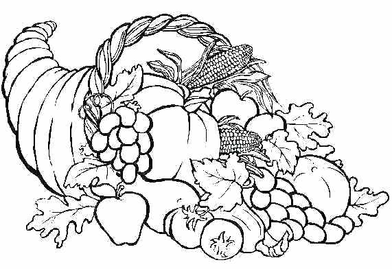 571x392 Thanksgiving Coloring Page