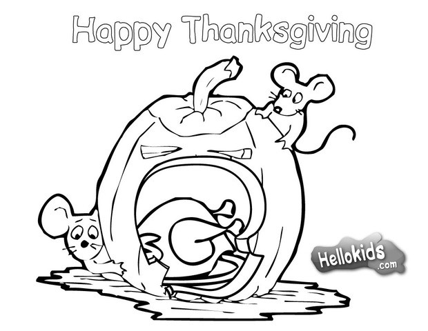 620x480 Mice And A Pumpkin Coloring Pages