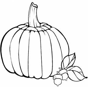 300x300 Pumpkin Coloring Page