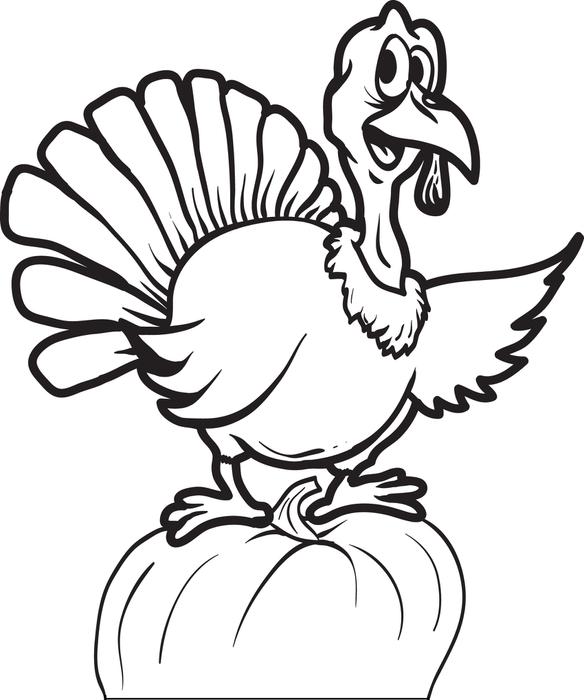 584x700 Turkey Head Coloring Pages Happy Easter Thanksgiving