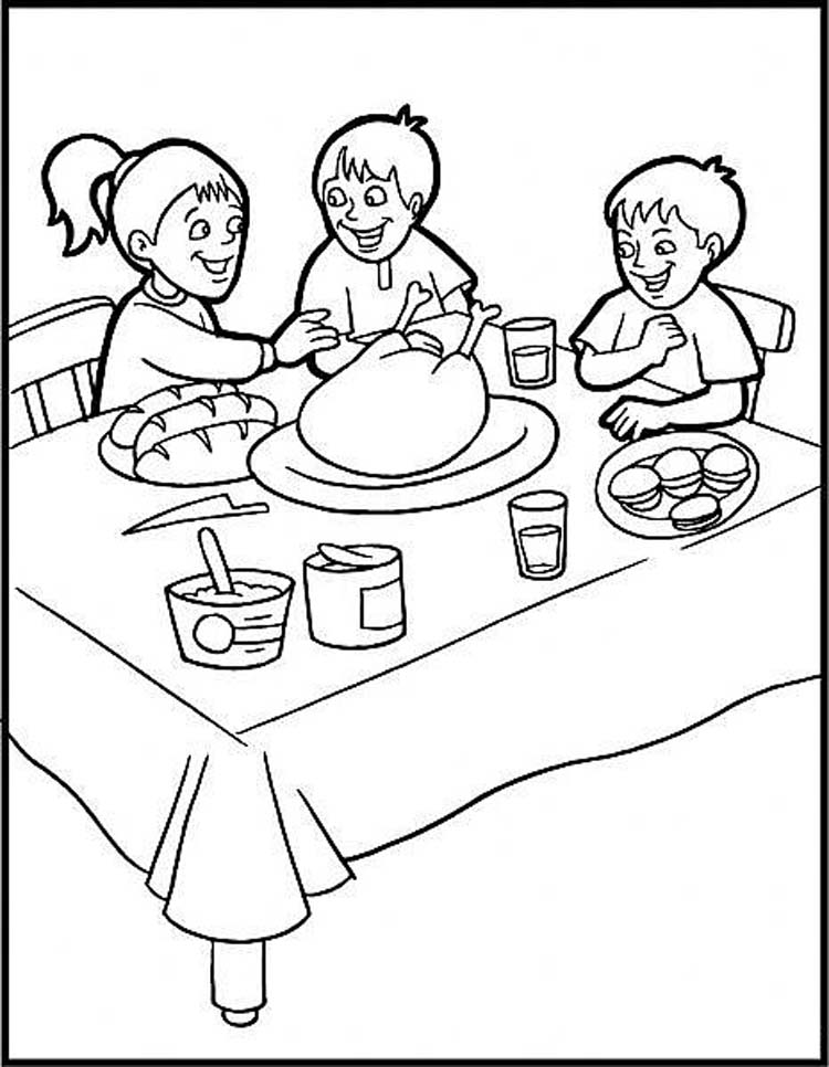 750x966 Thanksgiving Color Pages For Kids