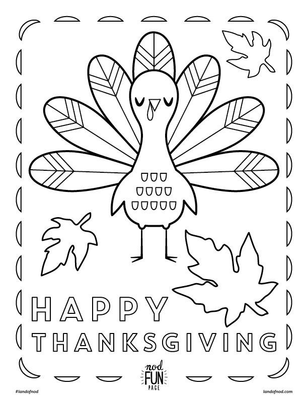 612x792 Kids Thanksgiving Themed Free Printable Coloring Page Free