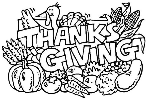 590x403 Shades Of Turkeys And Pumpkin Pie Thanksgiving Colouring Pages