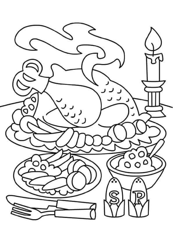 595x842 Best Thanksgiving Coloring Pages Images