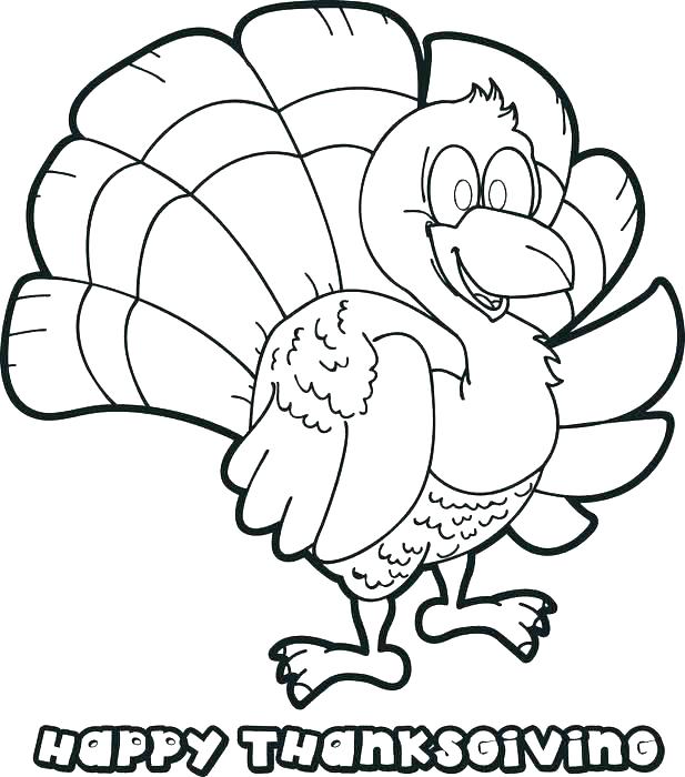 617x700 Cute Thanksgiving Turkey Coloring Pages Kids Page Free Of Funny