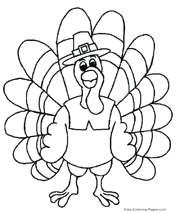 618x728 Coloring Pages Of A Turkey Thanksgiving Turkey Coloring Page