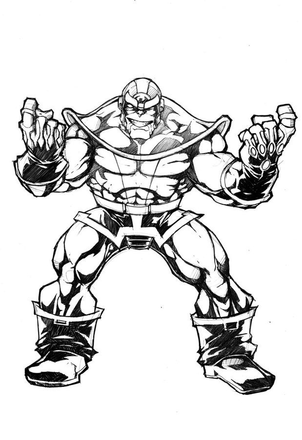 619x900 Coloring Pages Thanos, Printable For Kids Adults, Free