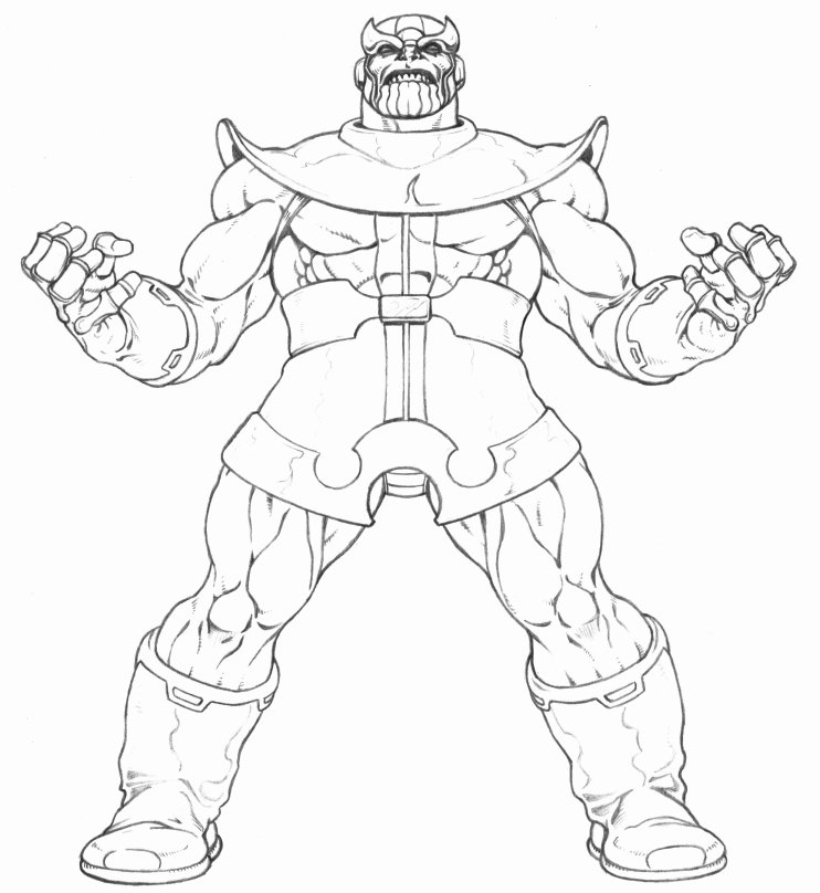 742x808 Thanos Coloring Pages
