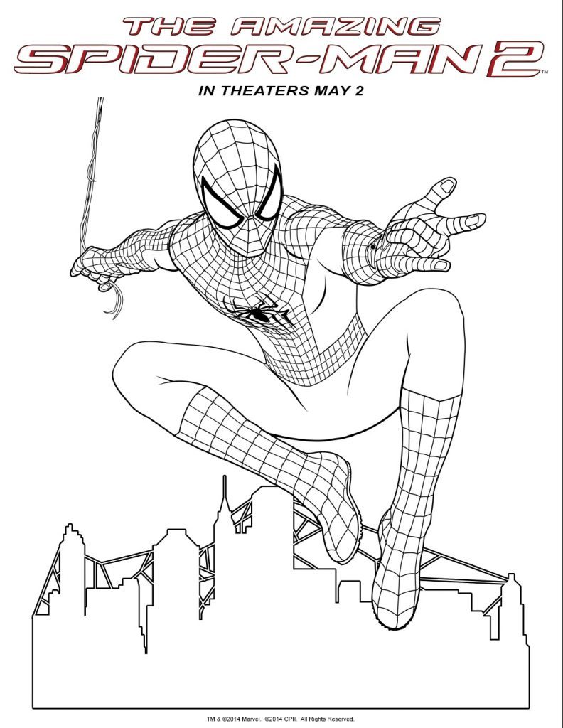 The Amazing Spider Man 2 Coloring Pages at GetDrawings | Free download