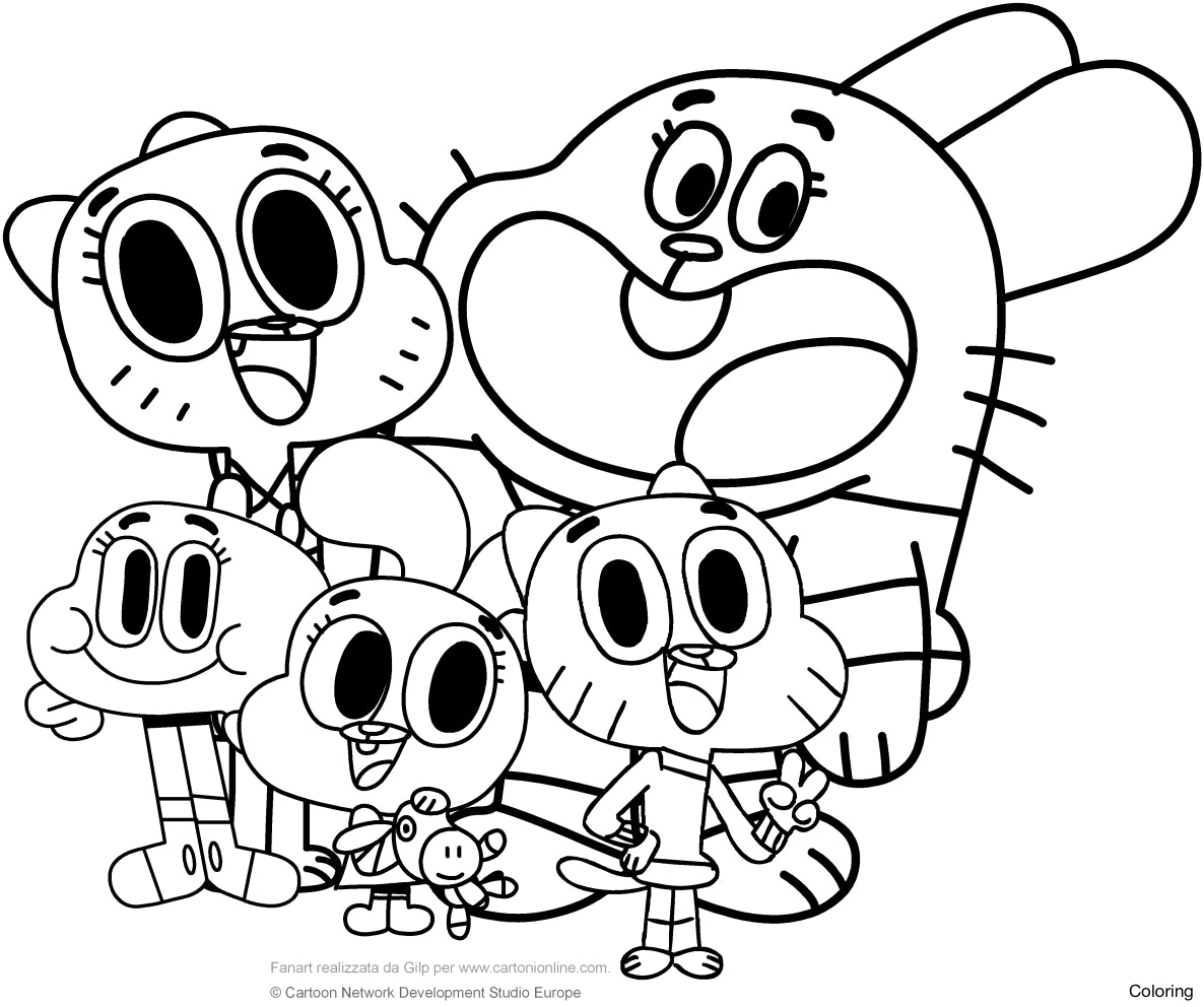 1186x992 Amazing World Of Gumball Coloring Pages The Be