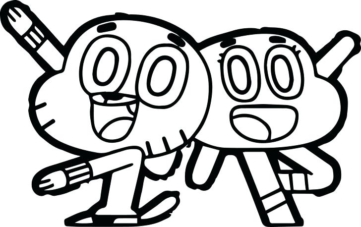 728x458 The Amazing World Gumball Coloring Pages Bubble World