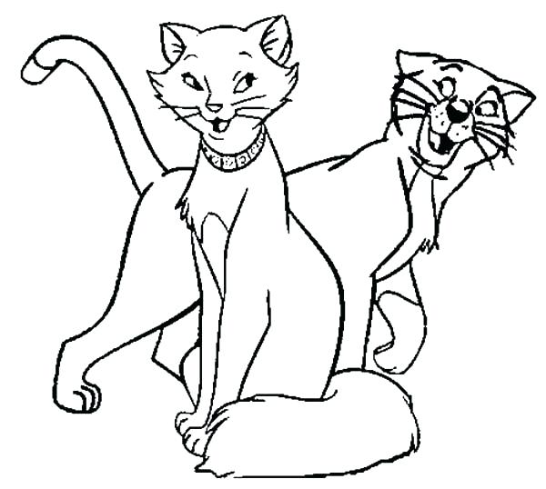 600x538 The Aristocats Coloring Pages The Teasing Duchess Coloring Pages