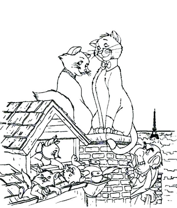 600x705 The Aristocats Coloring Pages