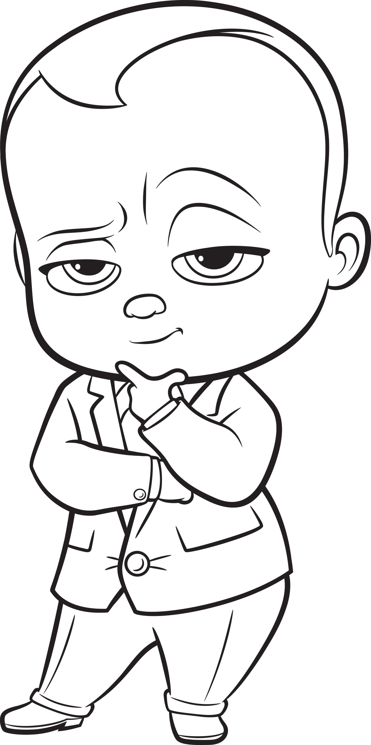 1212x2431 The Boss Baby Coloring Page