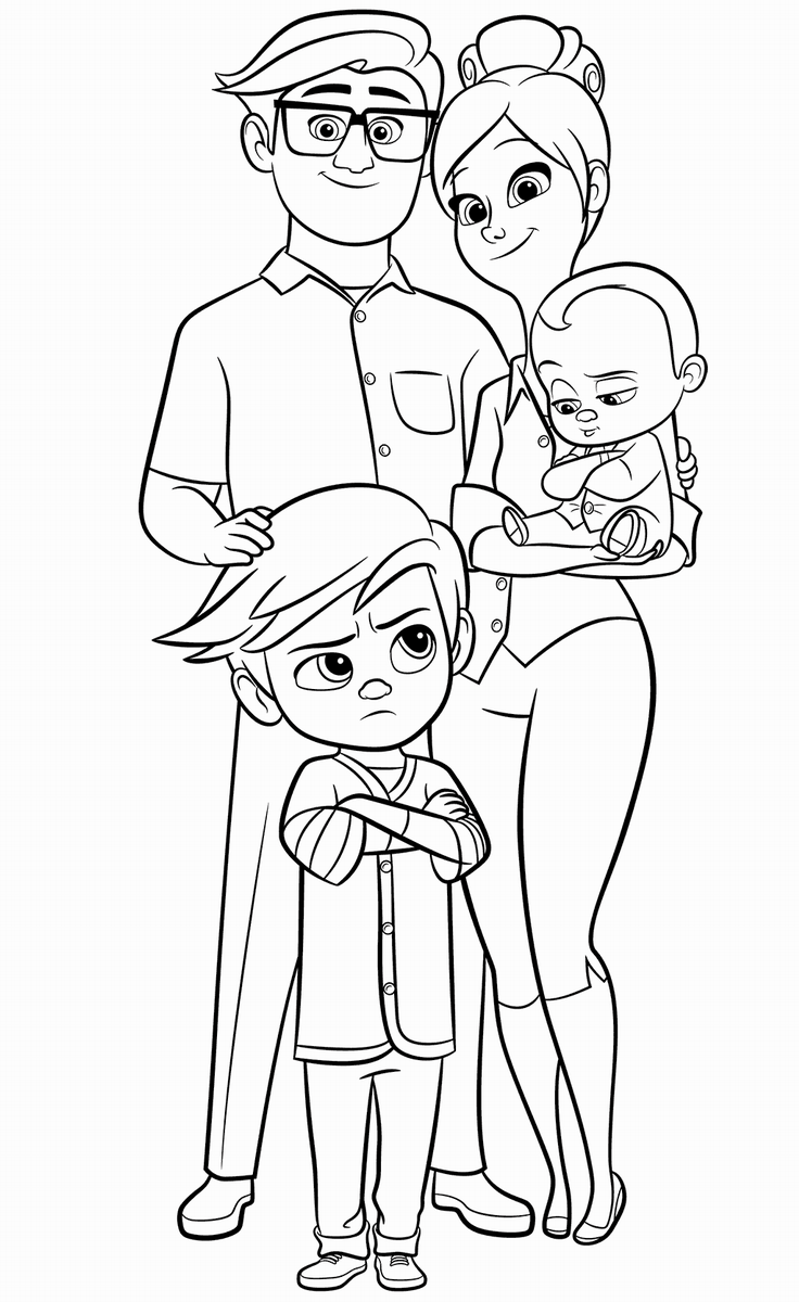 736x1200 The Boss Baby Coloring Pages