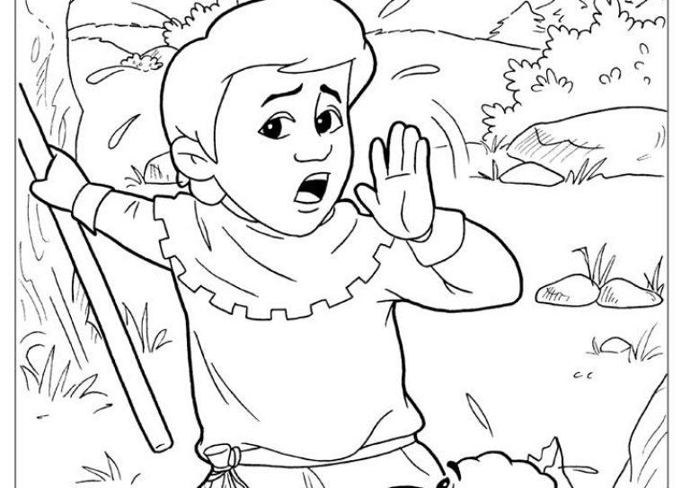 768x544 The Boy Who Cried Wolf Coloring Pages Free Kids Colouring Pictures