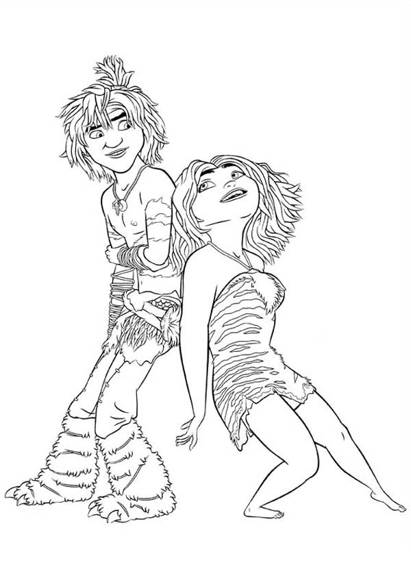 600x840 Punch Monkey The Croods Coloring Pages