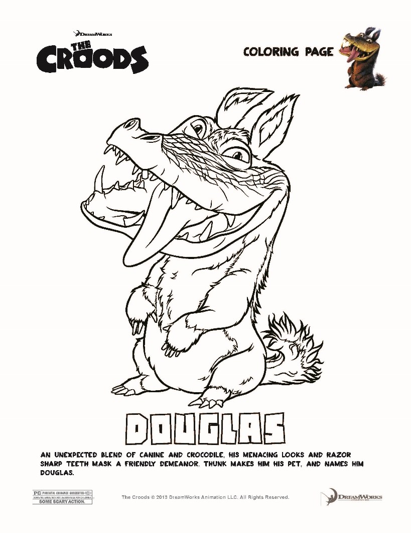 819x1060 Douglas The Croods Coloring Pages