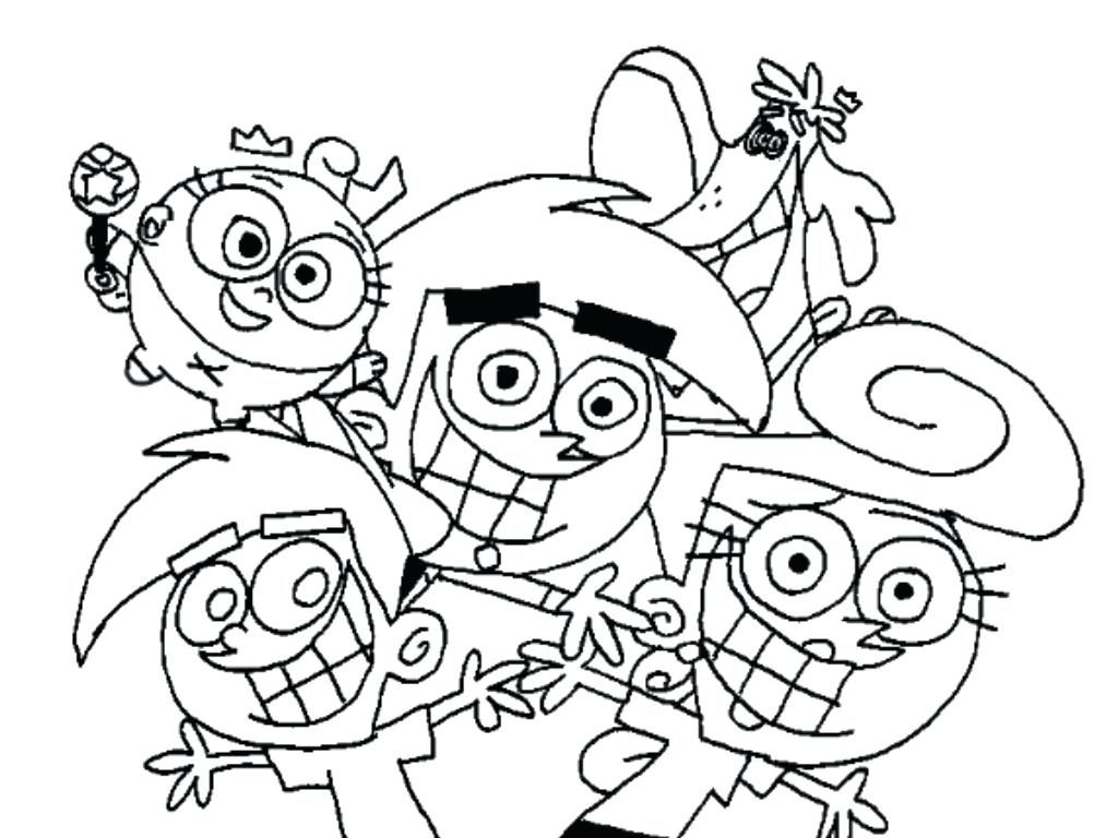 1024x768 Coloring Page Fairly Odd Parents Coloring Pages The Fairly Odd
