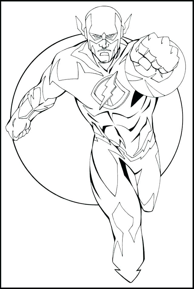640x955 Flash Coloring Pages Flash Superhero Printable Coloring Pages O
