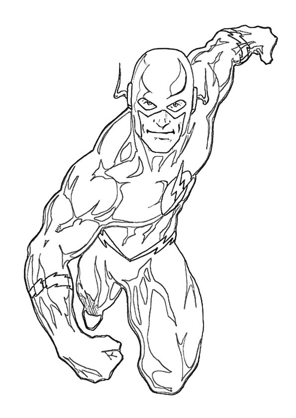 595x842 The Flash Coloring Pages Printable